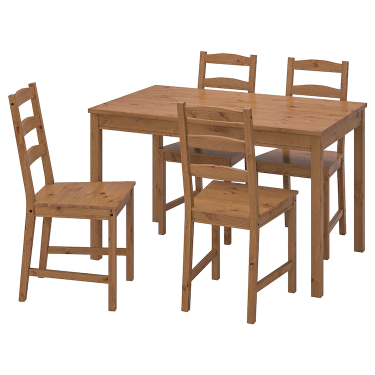 IKEA JOKKMOKK Table and 4 chairs antique stain