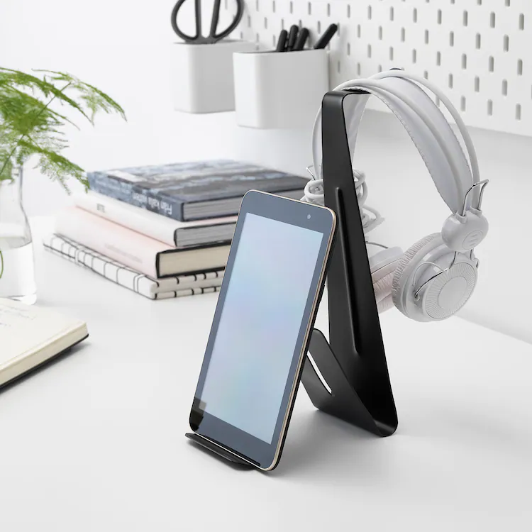 MOJLIGHET Headset/tablet stand, black