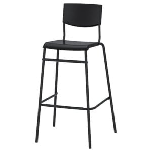ikea-stig-bar-stool-with-backrest-black-black