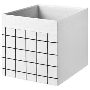 ikea-droena-box-white-check-pattern