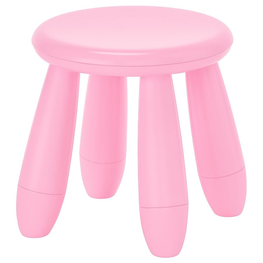 IKEA MAMMUT Children's stool, in/outdoor/pink